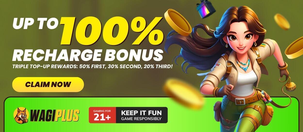 WagiPlus recharge bonus promotion. See operator terms.